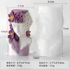 Jiahuimei Retrato Floral en Relieve Vela de Aromaterapia Molde de Silicona DIY Cilindro Floral Piedra Difusora de Aromaterapia Hecha a Mano