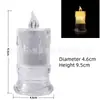 Vela Electrónica LED, Velita Brillante, Cera de Cristal Transparente, Sin Humo, Estilo Coreano, Atmosférica, Corazón de Chica Llorona, Luz Nocturna