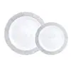 Plato de Cena de Plástico Desechable con Estampado en Caliente 7 pulgadas 10 pulgadas Dorado Grado Alimenticio PS Placa Engrosada Venta al por Mayor