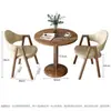 Mesa y sillas pequeñas redondas modernas y casuales para recepción y negociación en apartamentos pequeños, mesa de comedor, mesa redonda pequeña para balcón, para tiendas de té de leche y cafeterías