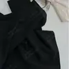 DestacadoYuran 26 Nueva Colección de Principios de Otoño: Vestido de punto de manga corta, corte holgado, teñido en hilo, lavado con enzimas de aire, botón de perla