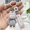 Llavero de Labubu Muñeco de Peluche Colgante Labubu Transfronterizo Colgante para Mochila Escolar Muñeco de Caja Sorpresa Labubu Flocado