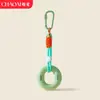 Nuevo entrenador de fuerza de agarre colorido, llavero para aliviar el estrés fitness, mini colgante de fitness de cinco dedos para ejercicio diario, accesorio para bolsa de deporte