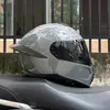 Casco de Motocicleta Certificado Orz3C para Hombres y Mujeres, Casco Integral de Doble Lente, Spoiler Personalizado de Verano, Bluetooth Cobertura Semi-Integral