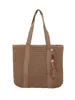 Bolsa de Palha com Franjas de Cor Sólida, Grande Capacidade, Para o Dia a Dia, Bolsa de Ombro Feminina Estilo Coreano, Bolsa de Palha Tecida Estilo Férias na Praia