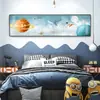 N habitación infantil pintura decorativa niños y niñas dormitorio animal de dibujos animados habitación pintura colgante moderna minimalista fondo de mesita de noche