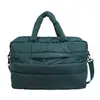 Nova Moda Elegante Bolsa de Maternidade com Material de Jaqueta de Penas Verde Bolsa Mãe e Bebê Bolsa de Fraldas Grande Capacidade Leve Bolsa Tote de Viagem