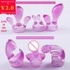Vibrador para masturbação, capacete roxo, grande, cabeça de vibrador AV, ponto G, massageador recarregável, bastão, sexy, vibração, pullover para adulto