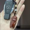 Llavero de cuerda trenzada con nudo de diamante de sándalo rojo cuerno de rinoceronte sándalo rojo cigarras colgante de coche Zen cadena para teléfono móvil