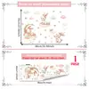 Pegatinas de Ventana de Conejo Nube Zanahoria Estilo Lindo Personalizado Decoración Festiva Pegatinas Electrostáticas para Vidrio