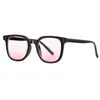 Nuevas Gafas Lisas Estilo Explosión Estilo Coreano Marco Negro Gafas Rubor Caja para Mujer Almohadilla de Polvo Gafas de Sol Personalidad Puro Deseo