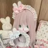 Diadema Lolita Estilo Japonés para Mujer, Accesorio para el Cabello de Disfraz Vintage de Sirvienta, Linda Diadema Lolita con Lazo, Tocado Kc