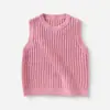 Nuevo Chaleco de Punto para Bebé Primavera 2024 Ropa Exterior de Punto para Niños Japoneses Suéter de Punto Ropa Interior para Bebé Chaleco de Cuello Redondo Suéter
