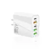 Cargador Transfronterizo de Nuevo Producto 3USB+2C 65W de Nitruro de Galio Cabezal de Carga Rápida para Teléfono Móvil Adecuado para Apple Huawei Samsung