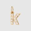 Diamante-embutido 26 Inglês carta pingente 14K cor de cor pingente de proteção diy jóias acessórios colar pulseira pequeno pingente atacado
