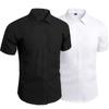 Camisa Blanca para Hombre de Manga Larga Sin Planchado Ajuste Formal de Negocios Estilo Coreano Trabajo Profesional Camisa Blanca Casual para Traje de Hombre