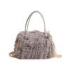 Bolso Femenino Sencillo de Nicho 2024 Nuevo Otoño e Invierno Bolso de Mano Moda Borla de Perlas Felpa Bolso Cruzado de Hombro