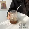 Taza de Vidrio Gordita Taza de Agua Transparente Ins Alto Valor Taza de Café Taza para Bebidas Té con Leche Taza para Bebidas Frías Taza de Oficina