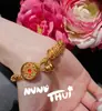 Collar Colgante Brújula Girasol de Corindón Rojo Filigrana Antigua Conjunto de Pulsera Plato de Monedas de los Cinco Emperadores Calabaza Estilo Chino Nuevo