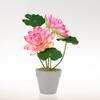 Folha de Lótus Artificial em Vaso Flor Decorativa para Casa Planta Simulação Suculenta Plástico Lótus Raiz de Lótus Simulação de Casamento Flor Artificial Feita à Mão