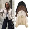 Jaquetas Acolchoadas Europeias e Americanas Transfronteiriças para Moda Feminina com Bainhas com Zíper para Primavera e Outono, Jaquetas no Atacado