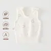 Chaleco para bebé de algodón puro clase A sin hueso para primavera y otoño, chaleco protector de barriga larga, camiseta sin mangas.