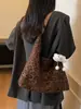 Bolso tote de gran capacidad con estampado de leopardo de moda, diseño de nicho coreano, bolso de hombro y axila elegante y a la moda para ir al trabajo