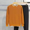 Suéter de Punto Americano de Dos Piezas Falsas de Cuello Redondo de Moda Otoñal para Hombre, Chaqueta de Punto para Parejas de Otoño e Invierno, Top Suéter, Mayoreo