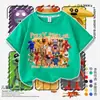 Camiseta Infantil de Manga Curta Tema Restaurante da Suzi Verão Homem Melancia Desenho Animado Meninos Top 100% Algodão