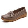 Nuevo Tamaño Grande Transfronterizo Zapatos Beanie para Mujer Primavera y Otoño Tbottomon Parte Inferior Mocasines Slip-On de Suela Plana Zapatos de Madre con Tacón de Cuña