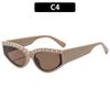 Nuevas Gafas de Sol Ovaladas con Incrustaciones de Diamantes, Personalidad, Combinan con Todo, Para Exteriores, Protección Solar, Moda de Vacaciones, Gafas de Sol Transfronterizas