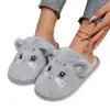 Pantuflas de Maternidad Cálidas de Felpa con Suela Gruesa para Interiores y Exteriores de Mujer Transfronterizas Pantuflas de Algodón con Suela de Espuma Eva