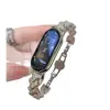 Adecuado para Xiaomi Mi Band 9Pro/8ª Generación Xiaomi Flor de Diamante Correa de Reloj de Metal Color Luz de Estrella Correa de Apple Watch Huawei Nuevo Modelo