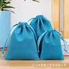 Suministrado Directamente por el Fabricante, Bolsas de Tela de Terciopelo para Empaque de Joyería, Bolsitas con Cordón, Bolsas para Guardar Pulseras y Cuentas de Oración con Impresión de Logo