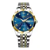 Reloj de Moda Lige/Lige Resistente al Agua con Doble Calendario para Hombre, Reloj de Cuarzo Luminoso, Reloj de Negocios Multifuncional