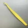 Pinzas para Pestañas con Patrón de Pez Color Espejo Pinza de Pluma Dorada Pinzas de Delfín Pinzas de Flor Pinzas para Pestañas