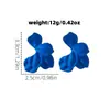 Nuevos pendientes de estilo europeo y americano en azul Klein con textura floral 3D, un diseño único y audaz, que irradia elegancia; stock de fábrica disponible
