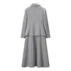 Ins Transfronterizo Europeo y Americano 2026 Nueva Moda Elegante Ropa de Mujer al por Mayor Vestido Abrigo de Lana con Solapa Estilo Chanel