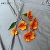 Simulación de mariposa de 6 cabezas, flor, guía de camino para bodas, hilera de flores, decoración del hogar, accesorios de fotografía, flor falsa, tocado hecho a mano, flor de seda