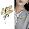 Venta caliente transfronteriza de ropa de moda europea y americana, broche de oreja de trigo amarillo simulado, traje de ramillete, joyería transfronteriza que combina con todo.