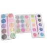 Conjunto de Aquarela Sólida com 6, 12 ou 16 Cores e 24 Cores - Aquarela Transparente para Pintura e Esboço em Pó - Conjunto de Tintas Aquarelas