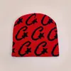 Nova tendência carta rua cruzeiro jacquard malha chapéu homens e mulheres skate quente personalidade boné pullover atacado