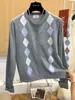 Cárdigan de punto con cuello redondo, patrón de rombos, de lino y seda de hielo para mujer, nuevo estilo primavera/otoño 2026, chaqueta suéter ligera para figuras petite