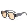 Óculos de Sol Aviador com Ponte Dupla, Moda Casual Transfronteiriça, Proteção UV, Estilo Europeu e Americano Personalizado, Adequado para Fotografia de Rua, Óculos de Sol de Celebridade da Internet