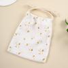 Bolsa de Almacenamiento con Cordón de Cuerda de Doble Capa INS Tela de Crepé de Algodón Puro Estampada Muselina Bebé Amnistía Toalla Bolsa de Almacenamiento Bolsa Colgante