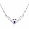 Collar de plata con diseño de explosiones, alas de ángel de ensueño, collar de corazón de amor, regalo de cumpleaños para mujer, fábrica al por mayor