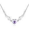 Explosiones collar bañado en plata ángel de los sueños alas de amor collar de corazón de amor regalo de cumpleaños femenino fábrica al por mayor