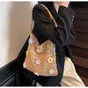 Bolsa Tote Floral de Gran Capacidad de Gama Alta para Viajes Diarios de Mujer 2026 Nuevo Bolso Tejido Hueco de Hombro Único
