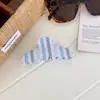 Pinza para el pelo linda de estilo coreano con cuadros de fresa y estrella, pinza de tiburón mediana de rayas frescas, pinza estilo girly para recogido en la parte trasera de la cabeza