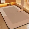 Tapete de Chão Absorvente de Terra de Diatomáceas Minimalista Moderno para Casa Banheiro Porta Tapete Antiderrapante para Pés Banheiro Resistente à Sujeira Fácil de Limpar